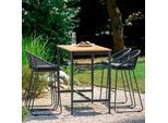 Xxxl Garten-Bartisch , Anthrazit, Teakfarben , Holz, Metall , Teakholz , massiv , rechteckig , konisch, Rundrohr , 70x110.5x135 cm , gastro- und objekttauglich , Esszimmer, Esstische, Stehtische
