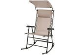 Svita Schaukelstuhl Sonnenschutz Beige , Metall , 65x106x97 cm , Gartenmöbel, Gartenstühle, Gartenstühle