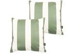 icon Dekokissen 2er Set , Grün , Textil , Quadratisch , 43x43 cm , Outdoor-Kissen, Outdoor-Dekokissen