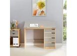Idimex Kinderschreibtisch Emma , Naturfarben, Grau , Holz , Kiefer , Mode , 114x76x55 cm , FSC Mix , Arbeitszimmer, Schreibtische, Jugend- & Kinderschreibtische