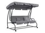 Outsunny Hollywoodschaukel, Stahl, Grau, 200L x 120B x 164H cm , Metall , 120x164x200 cm , Gartenmöbel, Hollywoodschaukeln