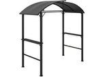 Outsunny Grillpavillon mit Doppeldach 233 x 110 x 235 cm , Dunkelgrau , Metall , 110x235x233 cm , Sonnen- & Sichtschutz, Pavillons & Pergolas