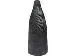 Beliani Dekovase Terrakotta schwarz Florentia , Schwarz , Stein , Mode , 50 cm , Dekoration, Vasen, Keramikvasen
