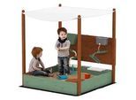 Aiyaplay Sandkasten, Grün, Tannenholz, Kunststoff , Holz , 112.5x128x116 cm , Outdoor Spielzeug, Sandkästen