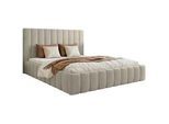 Selsey Polsterbett Fiarro Hellbeige, Velours, 160x200 cm , Ecru , Textil , 160x200 cm , Schlafzimmer, Betten, Polsterbetten