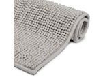 Beautissu Vorleger Matte BeauMare WR 50/80 cm Hellgrau , Textil , 50x80 cm , Badtextilien, Badematten