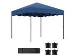 Outsunny Pavillon ca.3x 3m , Blau , Metall , 297x287x297 cm , Sonnen- & Sichtschutz, Pavillons & Pergolas