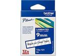 Brother Schriftbandkassette TZe-121, 9 mm breit, farblos/schwarz