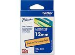 Brother Schriftbandkassette TZe-B31, 12 mm breit, signalorange/schwarz