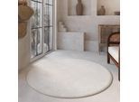 Hochflor-Teppich WECON HOME BASICS "Nova", beige (creme weiß), B:200cm H:25mm L:200cm, Polyester, Teppiche, Shaggy, gewebt, robust, Wohnzimmer, Schlafzimmer