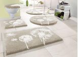 Grund Badematte »Pusteblume, Badvorleger, Badezimmer Teppich, sehr weich«, rutschhemmend beschichtet, schnell trocknend-fussbodenheizungsgeeignet, weiche Haptik, auch als 2-teiliges Set erhältlich, Made in Europe