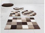 Grund Badematte »Mosaik, Badvorleger, Badezimmer Teppich, sehr weich«, rutschhemmend beschichtet, fussbodenheizungsgeeignet, angenehm weich, auch als 3 teiliges Set erhältlich, Made in Europe