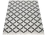 Paco Home Wollteppich »Kenitra 504«, rechteckig, 12 mm Höhe, Flachgewebe, reine Wolle, handgewebt, Scandi Design, mit Fransen