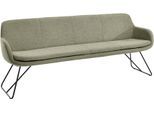 Essbank MUSTERRING "Tavia", grün (oliv, schwarz), B:200cm H:87cm T:66cm, 100% PES, Sitzbänke, Essbank, Schlittengestell in drei Ausführungen, Breite 180, 200 oder 220 cm