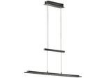 Xxxl Led-Hängeleuchte , Schwarz, Chromfarben , Metall, Glas , 9x80-150x88 cm , höhenverstellbar, Farbtemperaturwechsler , Lampen & Leuchten, Innenbeleuchtung, Hängeleuchten, Pendelleuchten
