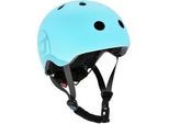 Scoot and Ride Kinderhelm , Blau , Kunststoff, Textil , Gr. S-M , RoHS , Magnetverschluss, sehr leicht, stabil, mit LED-Licht, Kinnpolster , Freizeit & Co, Sport & Fitness, Fahrräder, Kinderhelme