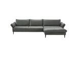 Hukla Ecksofa , Anthrazit , Leder , Echtleder , Longlife-Leder , Ottomane rechts, L-Form , 334x172 cm , Goldenes M , Typenauswahl, Fußauswahl, Lederauswahl, Stoffauswahl, Sitzqualitäten, Hocker erhältlich, Rücken echt, in den Filialen seitenverkehrt erhältlich , Wohnzimmer, Sofas & Couches, Wohnlandschaften, Ecksofas