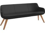 Essbank MUSTERRING "Tavia", schwarz (schwarz, wildeiche), B:180cm H:87cm T:66cm, Sitzbänke, Essbank, Stativgestell Wildeiche massiv geölt, Breite 180, 200 oder 220 cm