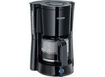 Kaffeemaschine Severin KA 4815, 1000 W, für bis zu 10 Tassen, Abschaltautomatik, Tropfverschluss, Wasserstandsanzeige, mit Glaskanne, schwarz
