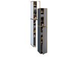 VCM Holz-Schuhschrank Maße: B. 30 x H. 183 x T. 33 cm Allzweckschrank 9 Fächer 2 Drehtüren - Salia Breite 30 cm