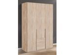 Kleiderschrank WIMEX "New York", braun (plankeneichefarben), B:225cm H:208cm T:58cm, Schränke, Kleiderschrank, wahlweise 208 oder 236cm hoch