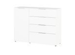 uno Sideboard Levi ¦ weiß ¦ Maße (cm): B: 134 H: 102 T: 42.0