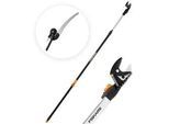 Fiskars UP86 - Professionelle Teleskop-Astschere Schaft 240/400 cm + Handsäge 45 cm - Ø 32mm