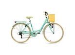 Da Capo Citybike , Gelb, Mintgrün , Metall , 180x70 cm , female , Freizeit & Co, Sport & Fitness, Fahrräder, Citybikes