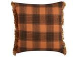 Dekokissen BARJA 45 x 45 cm Orange Kariertes Muster