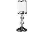 Kerzenständer COTUI Glas 36 cm Silber