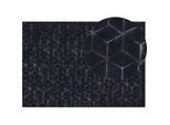 Kunstfellteppich Kaninchen schwarz 160 x 230 cm Shaggy THATTA