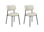 Esszimmerstuhl 2er Set CASEY Hellbeige