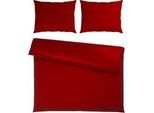 Bettwäsche Xenia Uni XXL Rot ca. 200x220cm