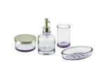 Badaccessoires Set 4-teilig TELMA Glas Violett