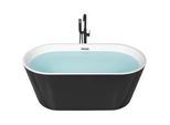 Freistehende Badewanne HAVANA 150 x 75 cm Schwarz / Weiß