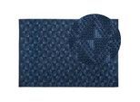 Teppich marineblau 140 x 200 cm Kurzflor SAVRAN