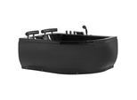 Whirlwanne Eckmodell mit LED PARADISO rechtsseitig 158 x 113 cm Schwarz