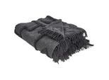 Kuscheldecke CHACK Baumwolle 220 x 240 cm Dunkelgrau