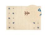 Gabbeh Teppich Wolle helles Beige 160 x 230 cm Hochflor YALI