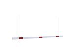 Schake Barriere aus Aluminiumprofil 100x20mm, Gesamtlänge 3000mm, beidseitig reflektierend (4217_30B)