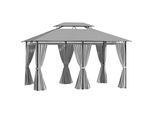 Outsunny Pavillon Stahl, Polyester-Gewebe