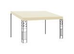 vidaXL Wand-Pavillon 4x3x2,5 m Cremeweiß