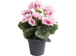 Kunstblume BOTANIC-HAUS "Geranie mit 6 Stielen", beige (creme, pink), B:18cm H:26cm T:18cm Ø:18cm, Kunststoff, Kunstpflanzen