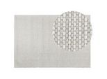 Teppich hellgrau 140 x 200 cm Kurzflor KILIS
