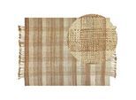 Teppich BERISSA 160 x 230 cm Jute Beige