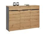Sideboard Memphis Graphitfarben/Eiche Artisan