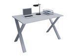 VCM Holz Schreibtisch H. 76 x B. 110 x T. 50 cm Computertisch schlicht Füße aus hochwertigem Metall Arbeitstisch Büromöbel - Lona U