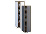 VCM Holz-Schuhschrank Maße: B. 30 x H. 110 x T. 33 cm Allzweckschrank 5 Fächer 1 Drehtür - Salia Breite 30 cm