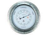 Xxxl Thermometer , Silberfarben , Metall , 22x22x5.5 cm , wasserdicht, witterungsbeständig , Dekoration, Gartendeko
