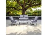 Idimex Gartenmöbelset Cairo , Grau , Textil , Mode , Loungemöbel, Loungemöbel-Sets